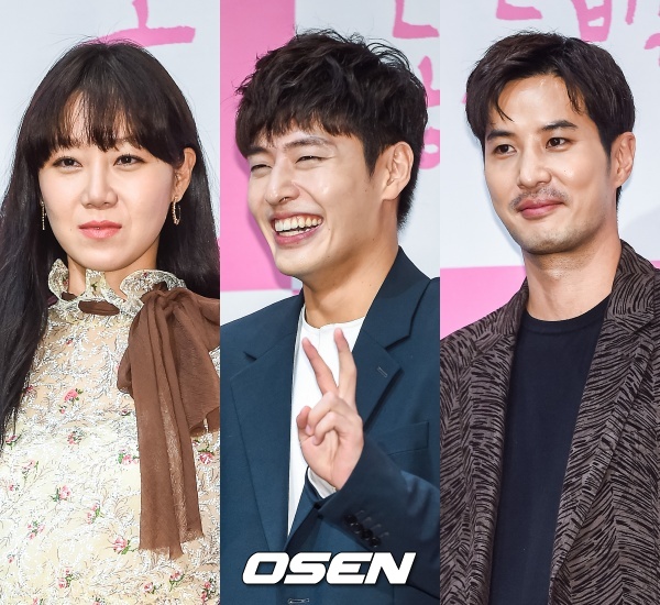 17일 '동백꽃 필 무렵' 제작발표회에 참석한 배우 공효진(왼쪽부터), 강하늘, 김지석이 포즈를 취했다.  / soul1014@osen.co.kr