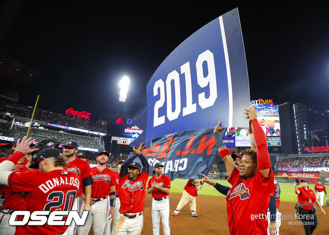 [사진] 내셔널리그 동부지구 우승을 차지한 애틀랜타 브레이브스. ⓒGettyimages(무단전재 및 재배포 금지)
