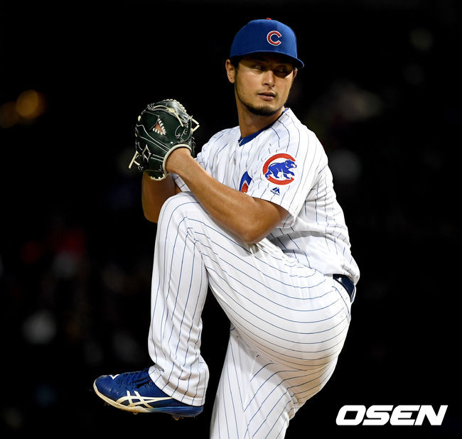 컵스 선발 다르빗슈가 힘차게 공을 뿌리고 있다. /dreamer@osen.co.kr