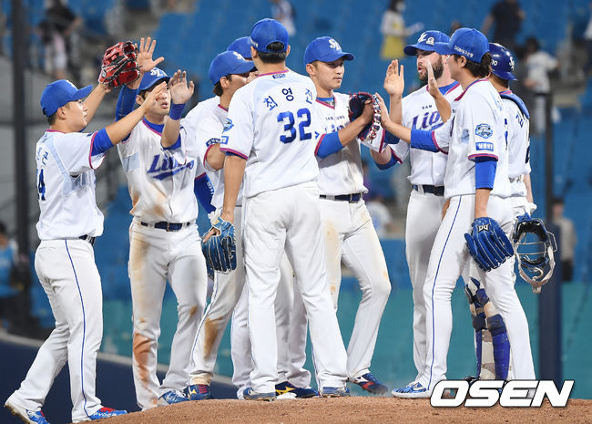 승리 후 기뻐하는 삼성 선수들 / youngrae@osen.co.kr