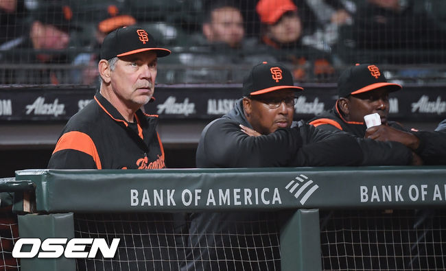 9회말 패색이 짙어진 샌프란시스코 보치 감독이 경기를 지켜보고 있다. / soul1014@osen.co.kr