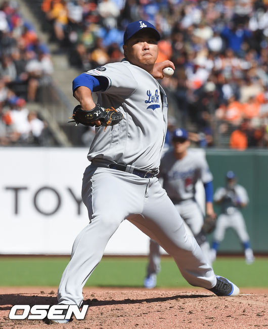 3회초 다저스 선발투수 류현진이 역투하고 있다. / soul1014@osen.co.kr