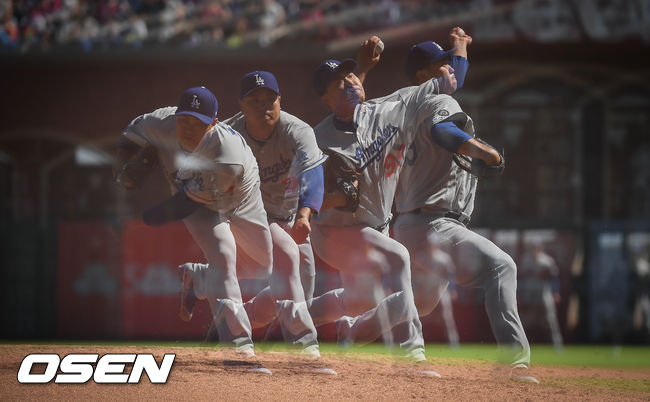 5회말 다저스 선발투수 류현진이 역투하고 있다. / soul1014@osen.co.kr