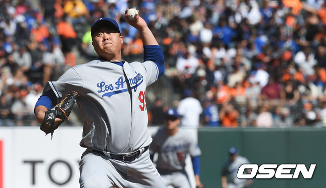 4회말 다저스 류현진이 역투하고 있다 / soul1014@osen.co.kr