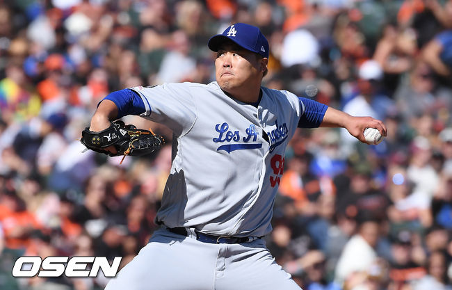 6회말 다저스 류현진이 역투하고 있다 / soul1014@osen.co.kr
