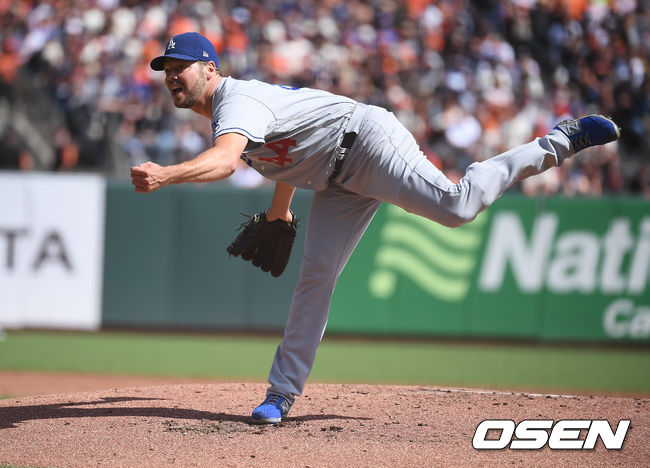 1회말 다저스 선발투수 힐이 역투하고 있다. / soul1014@osen.co.kr