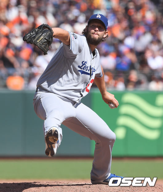 5회말 다저스 커쇼가 역투하고 있다. / soul1014@osen.co.kr