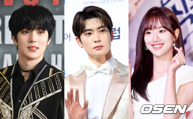 [사진=OSEN DB] (왼쪽부터)몬스타엑스 민혁, NCT 재현, 에이프릴 나은