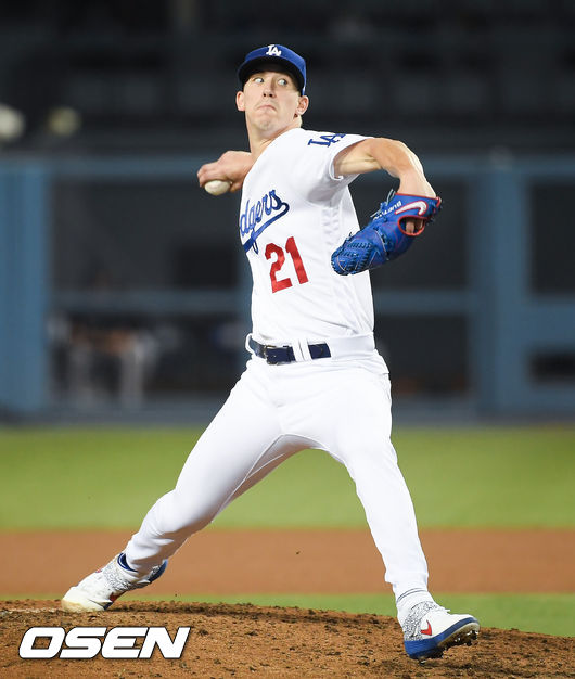 5회초 다저스 선발 뷸러가 역투하고 있다. / soul1014@osen.co.kr