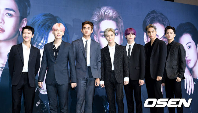 슈퍼엠이 포토타임을 하고 있다. /jpnews@osen.co.kr