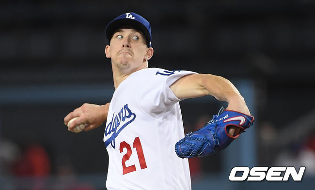  5회초 다저스 선발투수 뷸러가 역투하고 있다. / soul1014@osen.co.kr