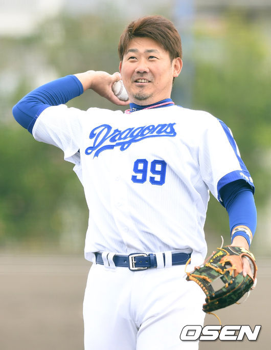 주니치 마쓰자카 다이스케가 수비 훈련을 하고 있다. /dreamer@osen.co.kr