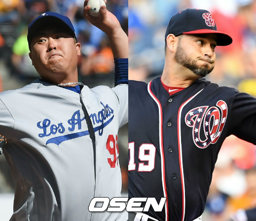 [사진] 류현진-아니발 산체스 /OSEN DB