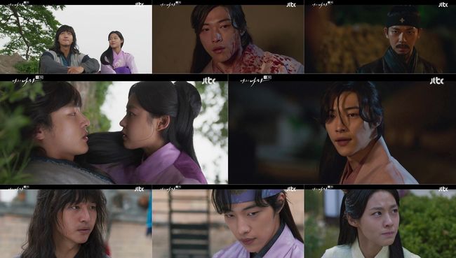 [사진=JTBC 방송화면] '나의 나라' 2회에 등장한 양세종, 설현, 우도환, 지승현 등.