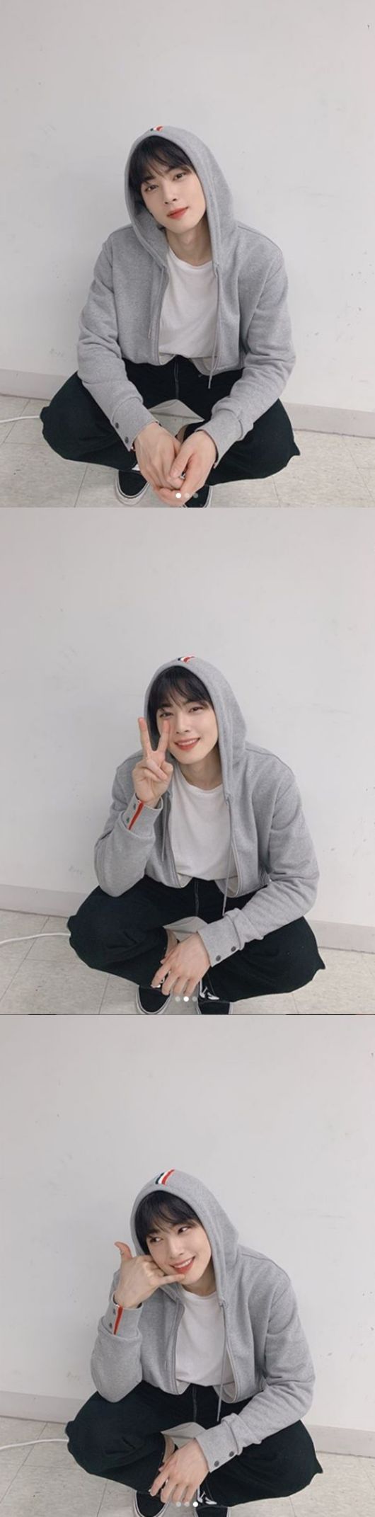 [사진=차은우 SNS] 차은우가 공개한 셀카 사진들.