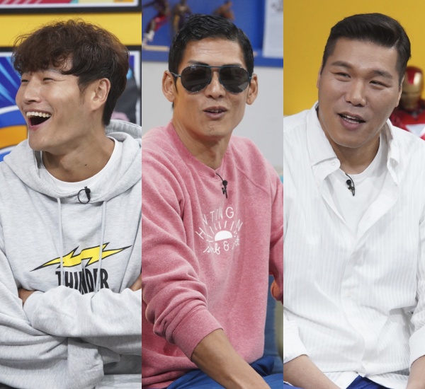 [사진=JTBC 제공] '괴팍한 5형제' 파일럿부터 출연한 김종국(왼쪽부터), 박준형, 서장훈 스틸 컷.