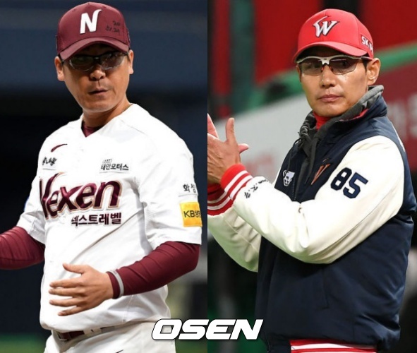키움 히어로즈 장정석 감독과 SK 와이번스 염경엽 감독./OSEN DB