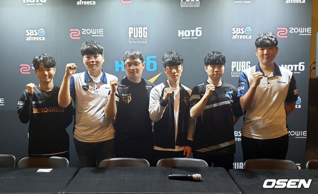 왼쪽부터 ‘위키드’ 김진형, ‘성장’ 성장환, ‘피오’ 차승훈, ‘제프로카’ 최승영, ‘NN’ 한민규, ‘알파카’ 방지민.