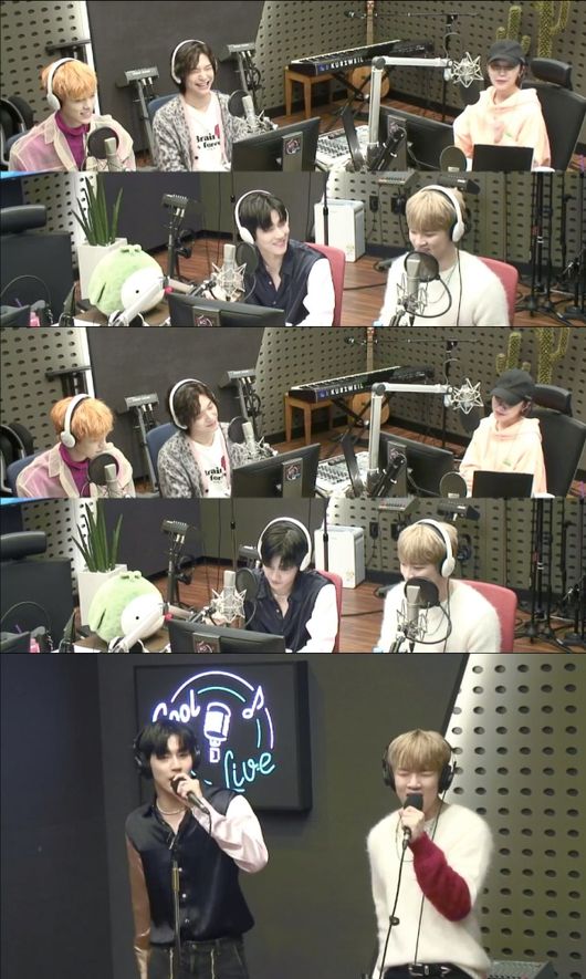 [사진=KBS 보는 라디오 화면] '정은지의 가요광장'에 출연한 밴드 엔플라잉이 라이브와 함께 입담을 뽐냈다.