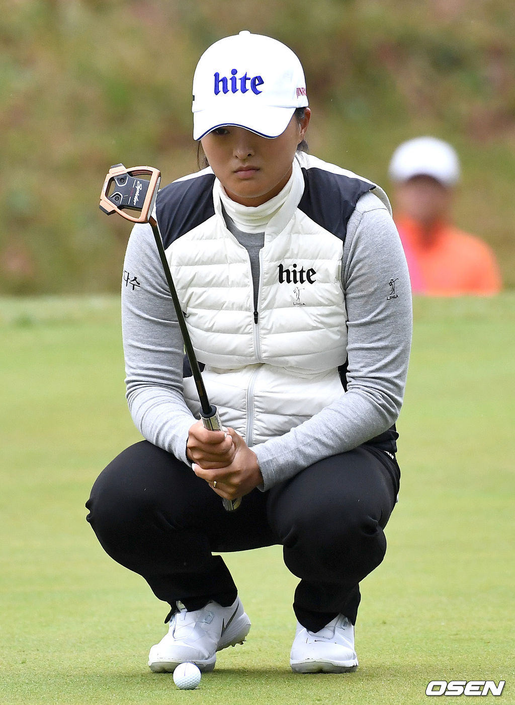 고진영이 1번홀 퍼팅을 준비하고 있다. /dreamer@osen.co.kr