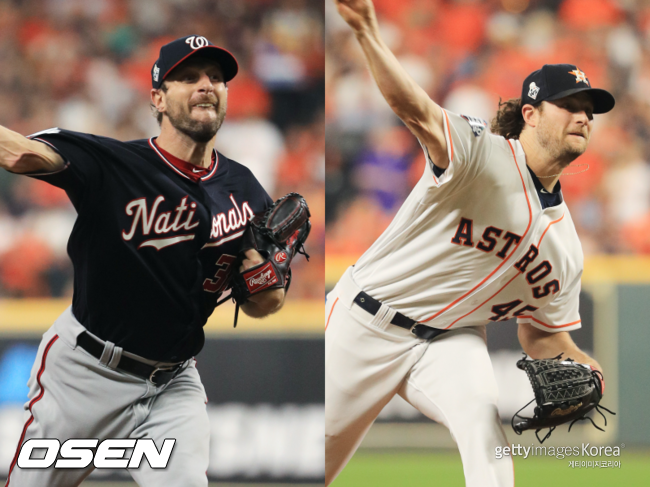 [사진] 워싱턴 내셔널스 맥스 슈어저(왼쪽), 휴스턴 애스트로스 게릿 콜. ⓒGettyimages(무단전재 및 재배포 금지)
