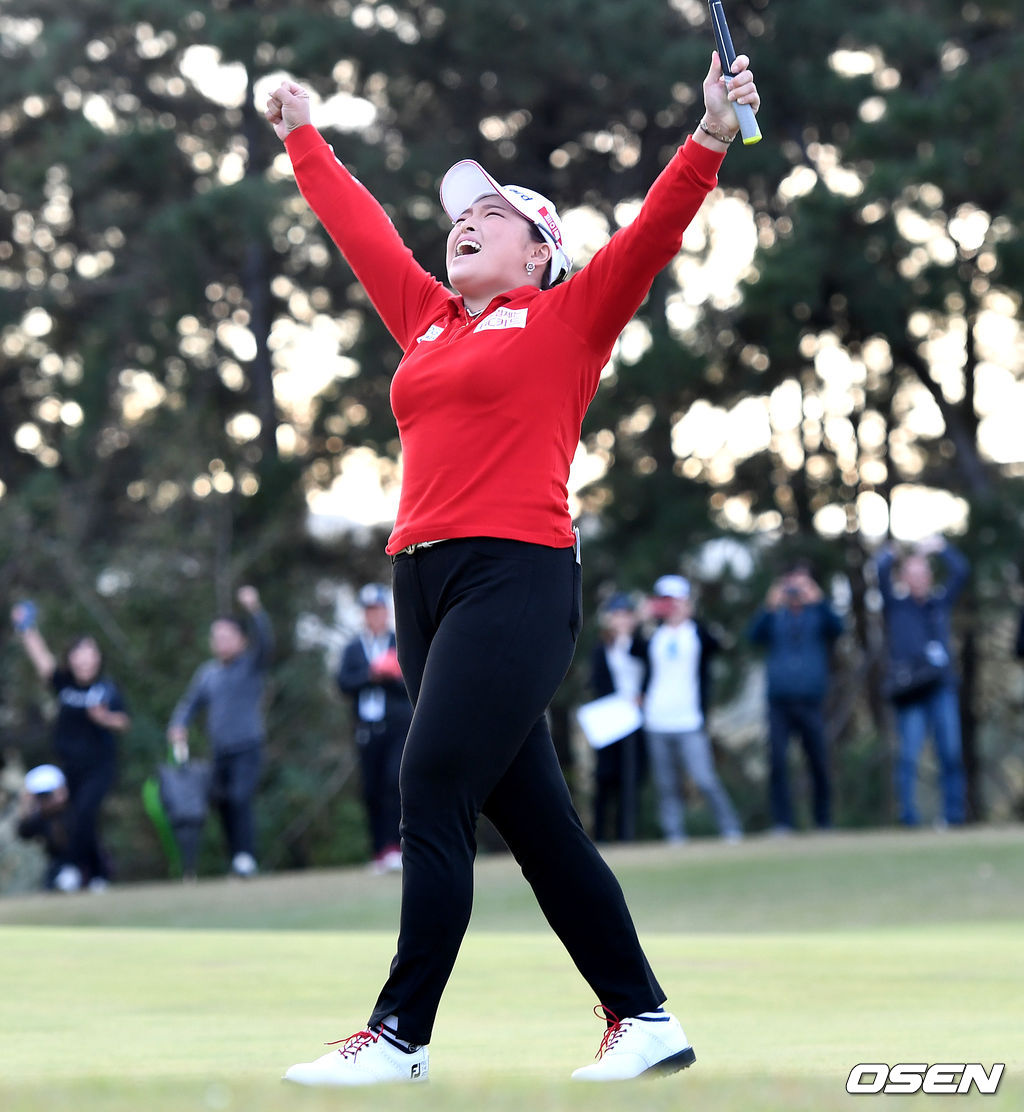 장하나가 3차 연장에서 우승을 확정지으며 포효하고 있다. /dreamer@osen.co.kr