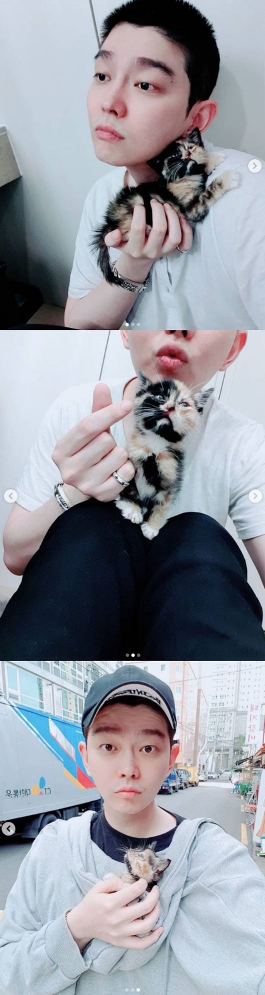 [사진=윤균상 SNS] 배우 윤균상이 새 반려묘 반이를 입양한 근황을 밝혔다.