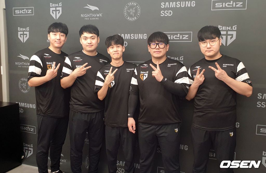 젠지 배틀그라운드 팀 선수들.