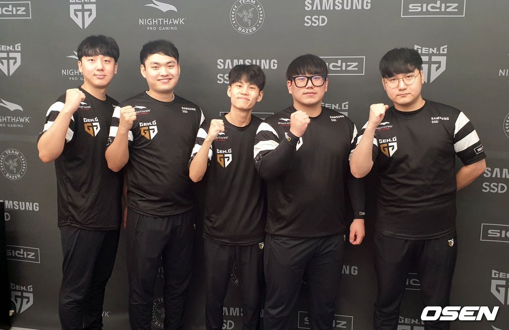 젠지 배틀그라운드 팀 선수들.