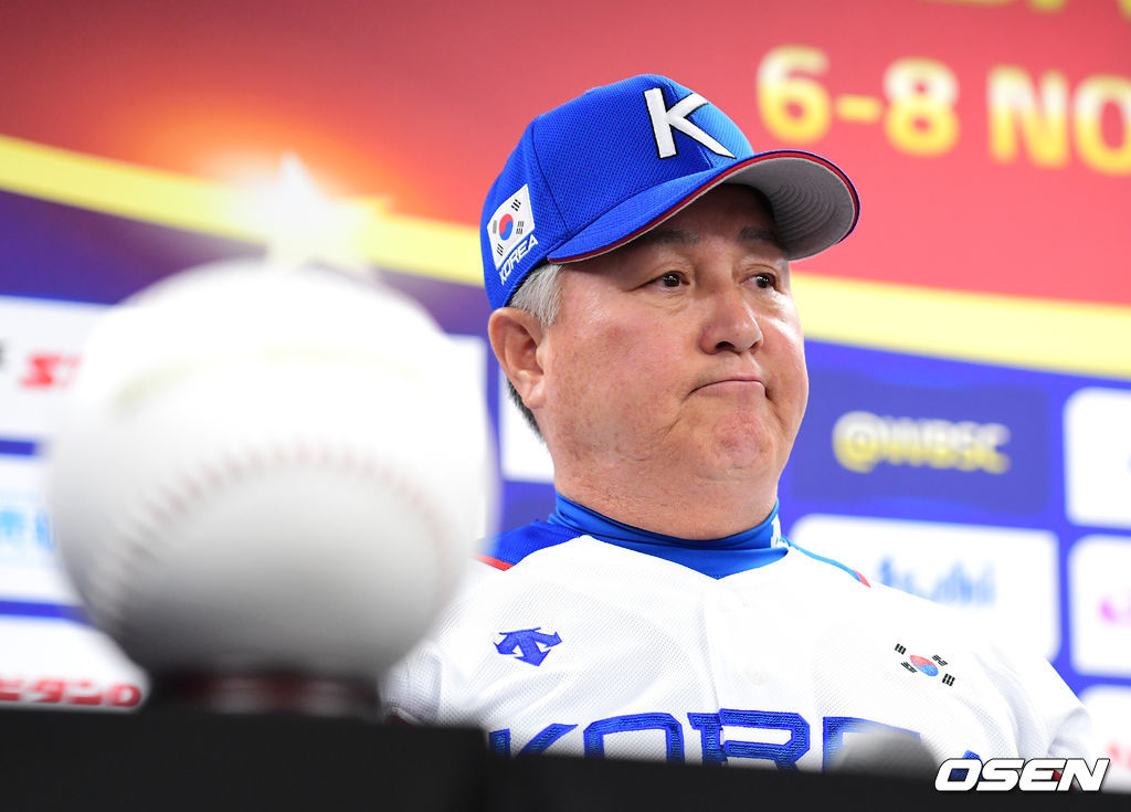 한국 대표팀 김경문 감독이 간담회를 하고 있다. /jpnews@osen.co.kr