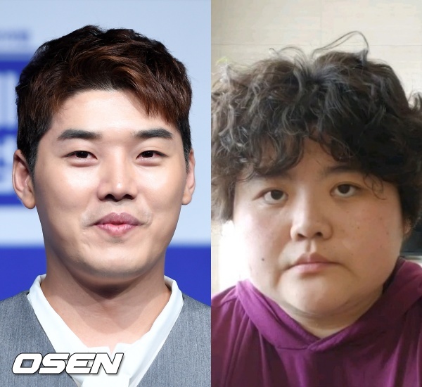 [사진=OSEN 이대선 기자, 구도쉘리 유튜브] 방송인 권혁수(왼쪽)와 유튜버 구도쉘리(오른쪽)가 콜라보 콘텐츠에서 상의탈의 장면과 관련해 진실공방을 벌이고 있다.