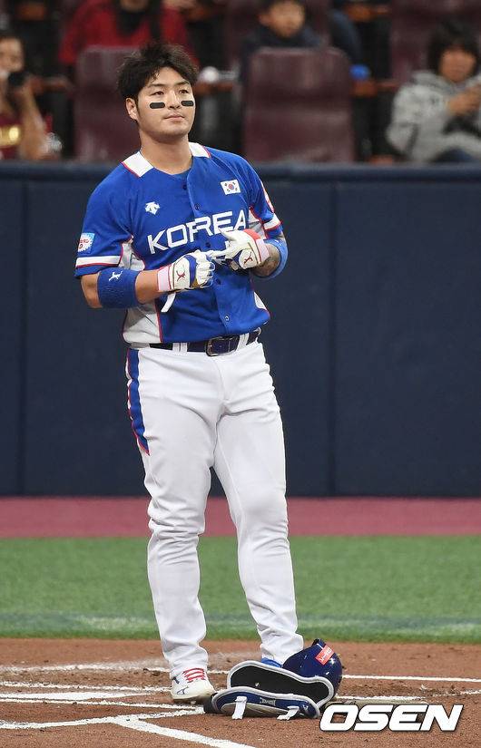 1회초 2사 1루 한국 박병호가 헛스윙 삼진으로 물러나고 있다. /youngrae@osen.co.kr