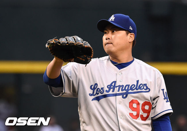 류현진이 경기를 준비하고 있다. / soul1014@osen.co.kr