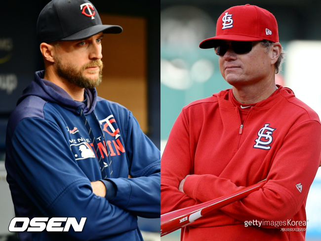 [사진] 미네소타 트윈스 로코 발델리 감독(왼쪽), 세인트루이스 카디널스 마이크 쉴트 감독. ⓒGettyimages(무단전재 및 재배포 금지)