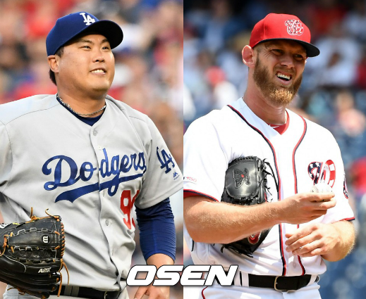 류현진-스트라스버그 /OSEN DB