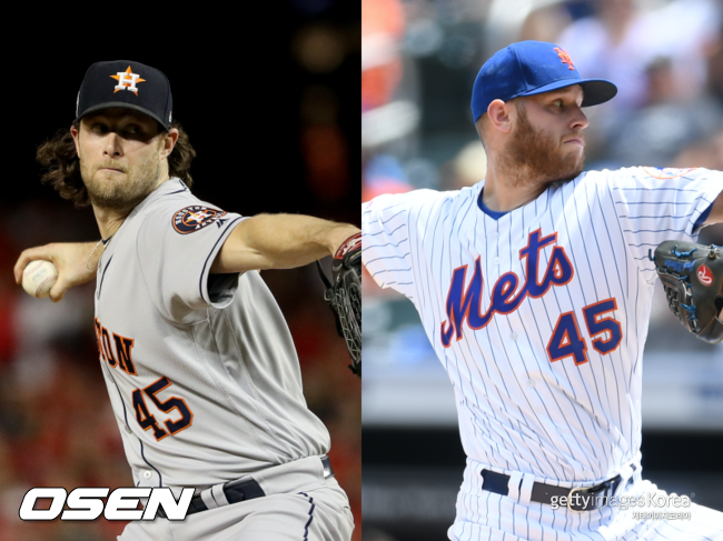 [사진] 게릿 콜(왼쪽), 잭 휠러. ⓒGettyimages(무단전재 및 재배포 금지)