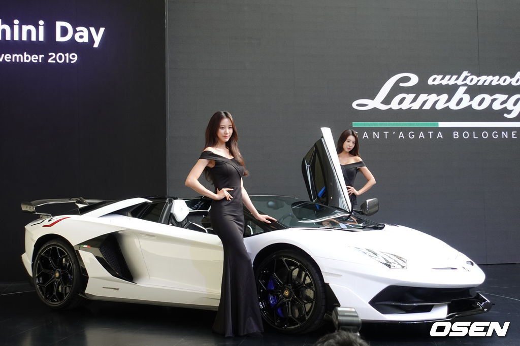‘람보르기니 데이 서울 2019’에서 국내 처음으로 공개 된 아벤타도르 SVJ 로드스터.