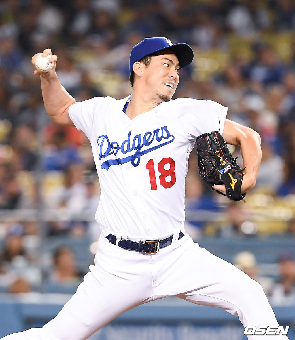 다저스 마에다가 역투하고 있다./ soul1014@osen.co.kr