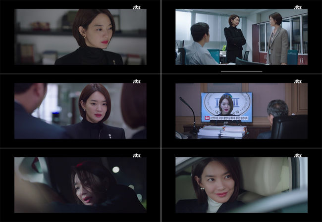 [사진=JTBC 방송화면] '보좌관2' 8회 속 신민아 활약상.