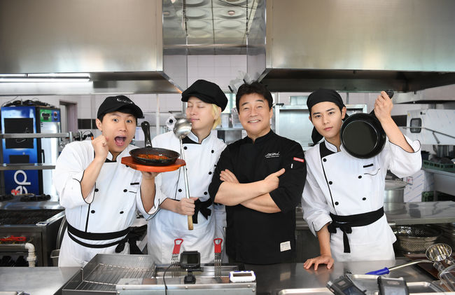 [사진=SBS 제공] '백종원의 맛남의 광장'이 양세형(왼쪽부터), 김희철, 백종원, 김동준과 함께 출사표를 던진다. 