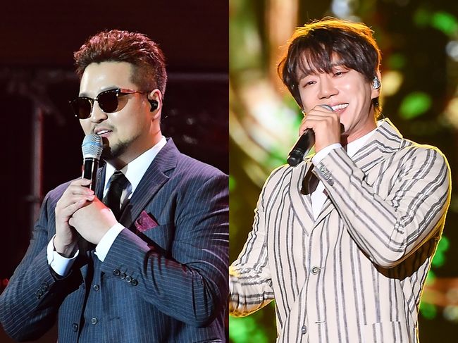 가수 김태우(왼쪽)와 황치열이 KBS 설특집 파일럿 프로그램 '엑시트'에 출연한다. OSEN DB