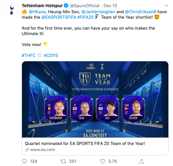 [사진] 토트넘 SNS