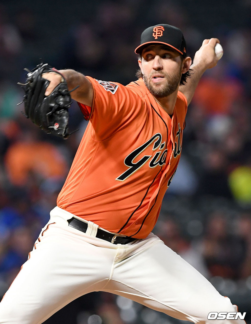 매디슨 범가넉가 힘차게 공을 뿌리고 있다. /dreamer@osen.co.kr