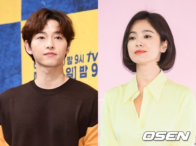 중국 매체가 송중기(왼쪽)와 송혜교의 재결합설을 제기했다. OSEN DB