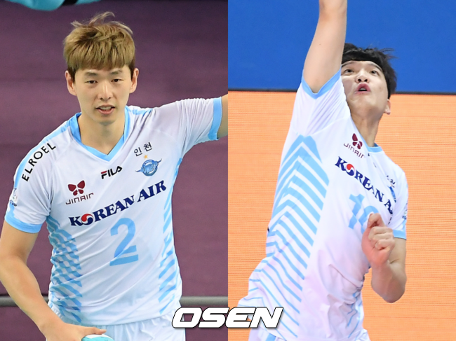 대한항공 한선수(왼쪽), 정지석 / OSEN DB