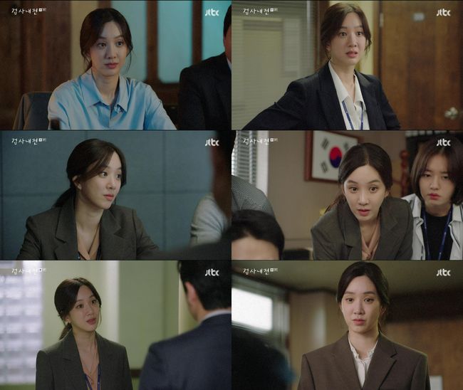 [사진=KBS 방송화면] 배우 정려원이 '검사내전'에서 안정적인 연기력을 뽐내고 있다.