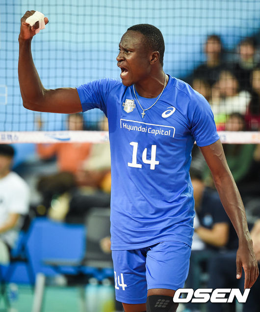 2세트 현대캐피탈 다우디가 득점 후 기뻐하고 있다./ soul1014@osen.co.kr