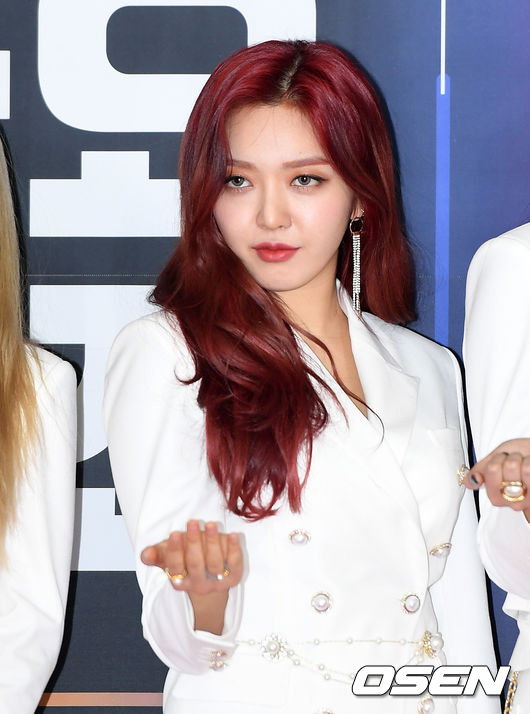 걸그룹 AOA 찬미가 포토타임을 갖고 있다. /sunday@osen.co.kr