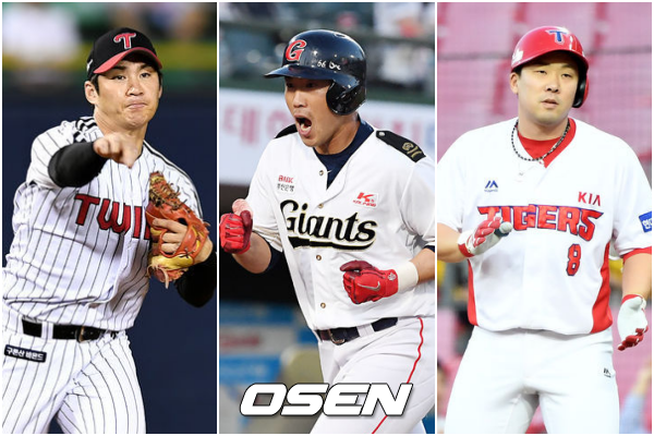 [사진] 오지환-전준우-안치홍. 오지환은 4년 40억원에 LG와 재계약했다. 