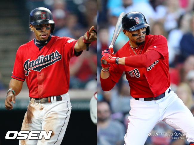 [사진] 프란시스코 린도어(왼쪽), 무키 베츠. ⓒGettyimages(무단전재 및 재배포 금지)